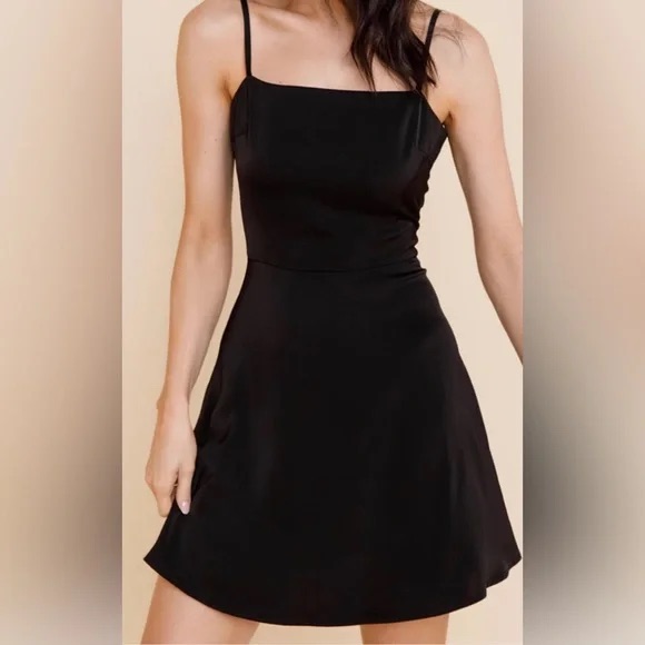 Lbd Studio 19 Black Spaghetti Strap Mini Party Dress Size S